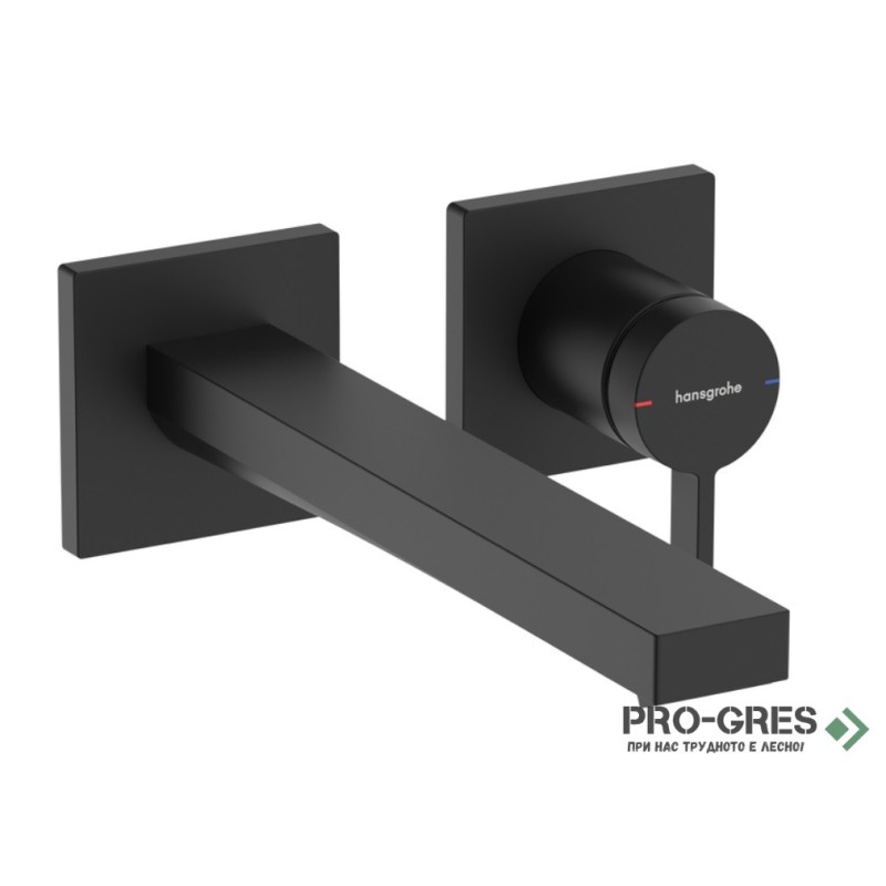Смесител за мивка вграден,TECTURIS Е 110 EcoSmart+, черен мат, Hansgrohe 73051670