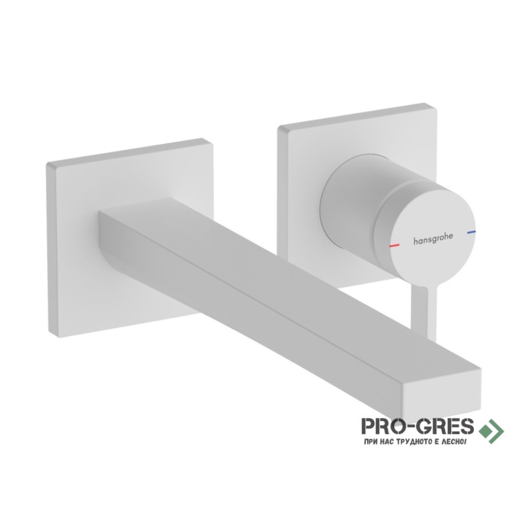 Смесител за мивка вграден, TECTURIS Е 110 EcoSmart+, бял мат,  Hansgrohe 73051700