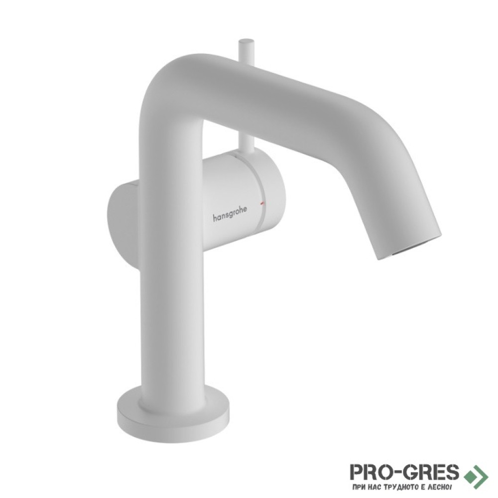 Смесител за мивка стоящ, TECTURIS S 110 Fine CoolStart EcoSmart+, бял мат, Hansgrohe 73320700