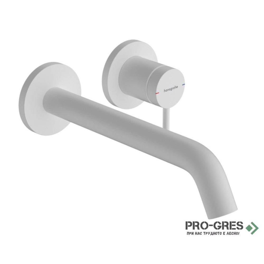 Смесител за мивка вграден, TECTURIS S 110 EcoSmart+, бял мат, Hansgrohe 73351700