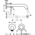 Смесител за мивка вграден, TECTURIS S 110 EcoSmart+, бял мат, Hansgrohe 73351700