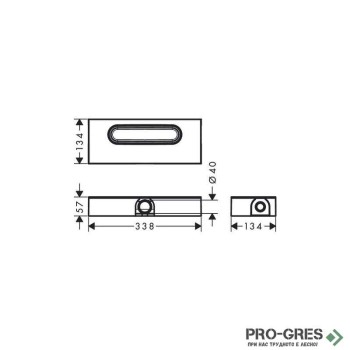 Универсално тяло за вграждане uBox universal flat, HansGrohe 01000180 Универсално тяло за вграждане uBox universal flat, HansGrohe 01000180