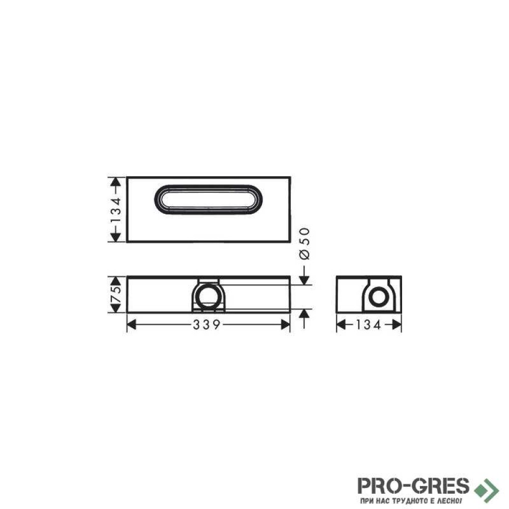 Универсално тяло за вграждане uBox, HansGrohe 01001180