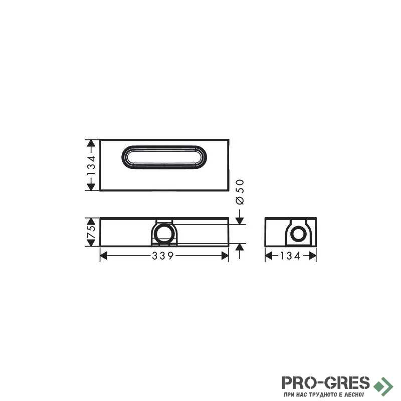 Универсално тяло за вграждане uBox, HansGrohe 01001180