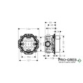Универално тяло за вграждане смесител за вана/душ, IBOX UNIVERSAL 2, HansGrohe 01500180