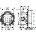 Универсално тяло за вграждане iBox, HansGrohe 01800180