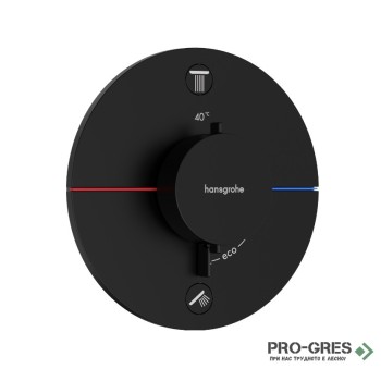 Термостатен смесител за вграждане, SHOWERSELECT COMFORT S, черен мат, Hansgrohe 15554670