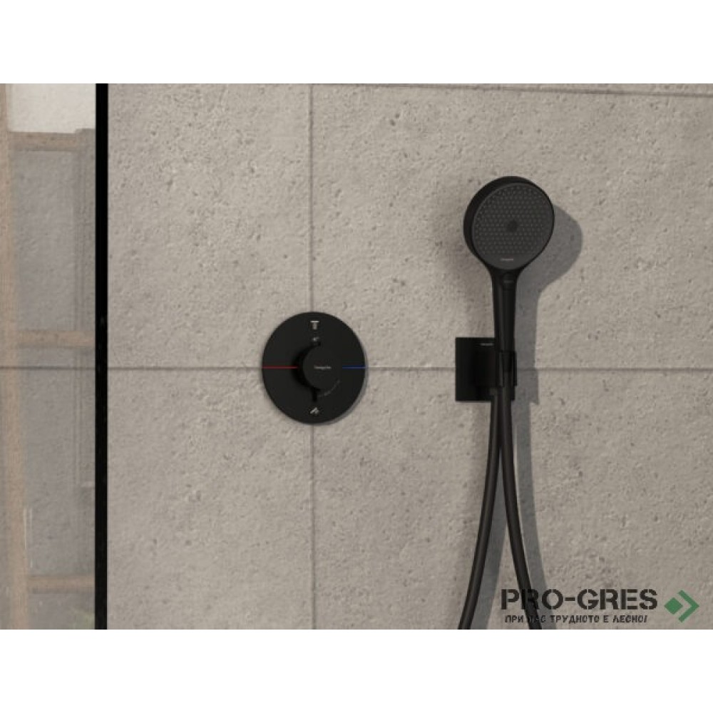 Термостатен смесител за вграждане, SHOWERSELECT COMFORT S, черен мат, Hansgrohe 15554670
