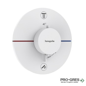 Термостатен смесител за вграждане, SHOWERSELECT COMFORT S, бял мат, Hansgrohe 15554700