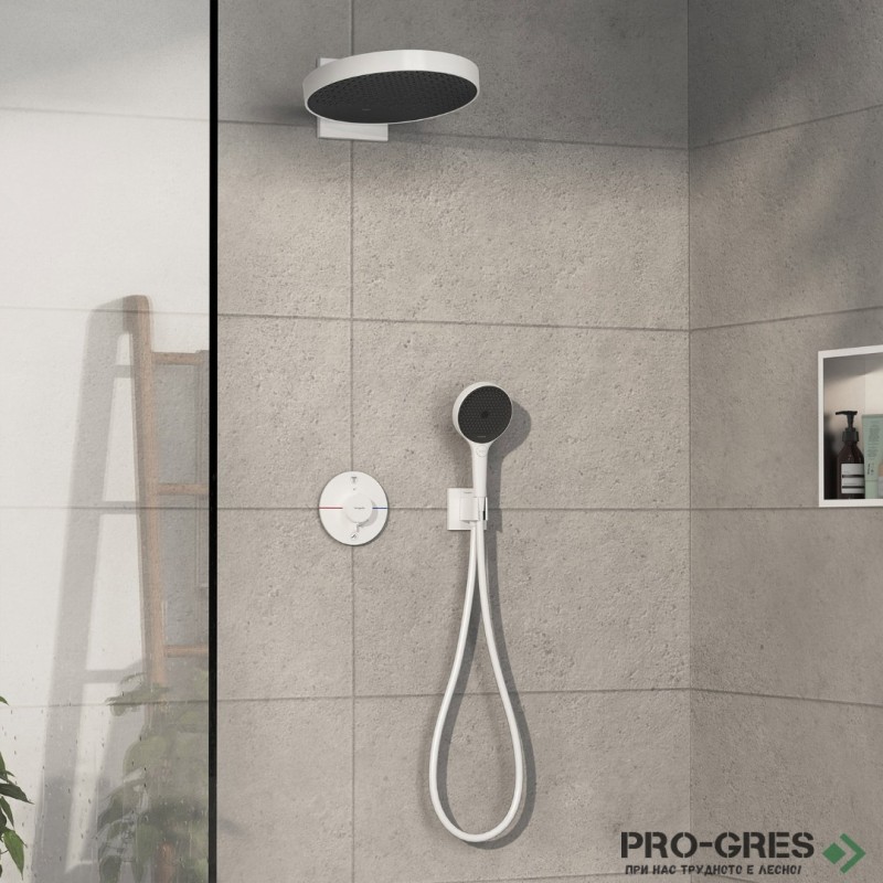 Термостатен смесител за вграждане, SHOWERSELECT COMFORT S, бял мат, Hansgrohe 15554700