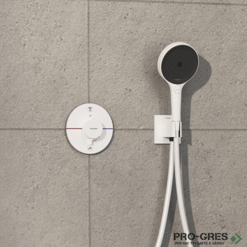 Термостатен смесител за вграждане, SHOWERSELECT COMFORT S, бял мат, Hansgrohe 15554700