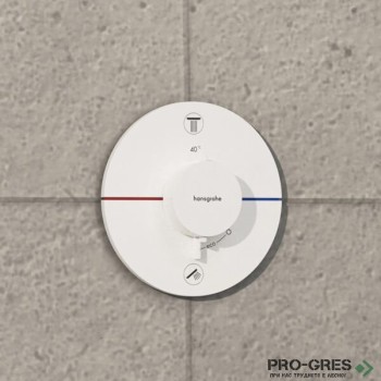 Термостатен смесител за вграждане, SHOWERSELECT COMFORT S, бял мат, Hansgrohe 15554700 Термостатен смесител за вграждане, SHOWERSELECT COMFORT S, бял мат, Hansgrohe 15554700