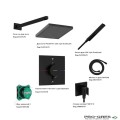 Комплект душ за вграждане,с акесоари душ пита,ръчен душ PULSIFY E + SHOWERSELECT COMFORT E черен мат, HansGrohe 15572670