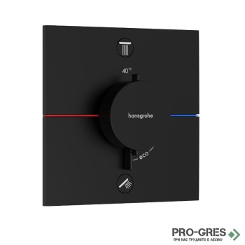 Термостатен смесител за вграждане, SHOWERSELECT COMFORT E, черен мат, Hansgrohe 15572670