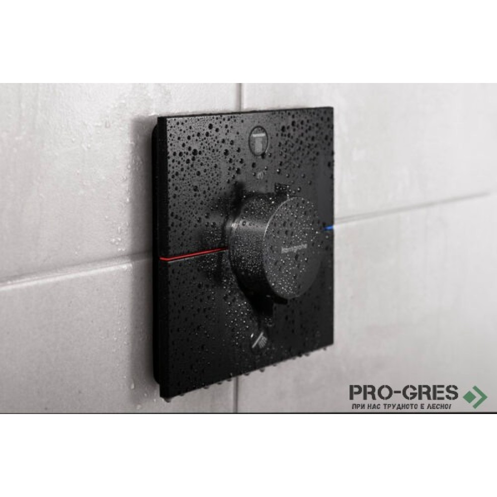 Термостатен смесител за вграждане, SHOWERSELECT COMFORT E, черен мат, Hansgrohe 15572670.