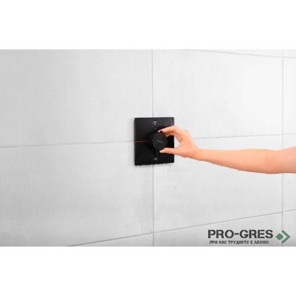 Термостатен смесител за вграждане, SHOWERSELECT COMFORT E, черен мат, Hansgrohe 15572670.