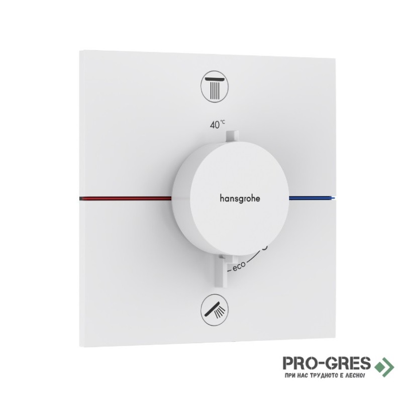 Термостатен смесител за вграждане, SHOWERSELECT COMFORT E, бял мат, Hansgrohe 15572700
