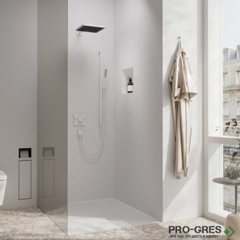 Термостатен смесител за вграждане, SHOWERSELECT COMFORT E, бял мат, Hansgrohe 15572700