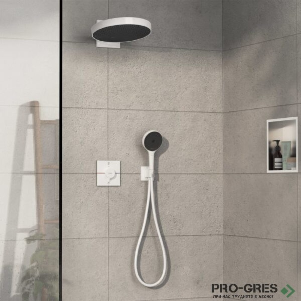 Термостатен смесител за вграждане, SHOWERSELECT COMFORT E, бял мат, Hansgrohe 15572700