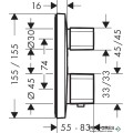 Термостатен смесител за вграждане, Ecostat E, хром, Hansgrohe15708000