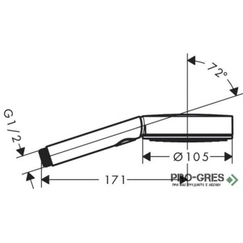 Душ слушалка PULSIFY Select S, хром, Hansgrohe 24100000
