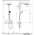 Душ колона, термостатна, PULSIFY S 260 1jet, хром, Hansgrohe 24220000