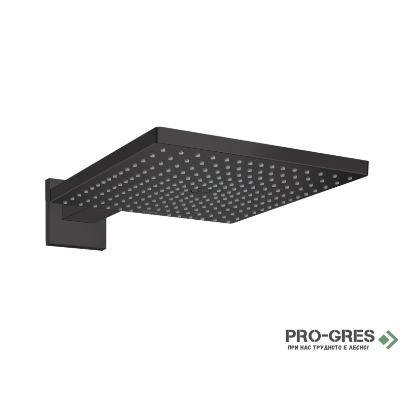 Душ пита с рамо,квадратна, Raindance E 300, черен мат, Hansgrohe 26238670