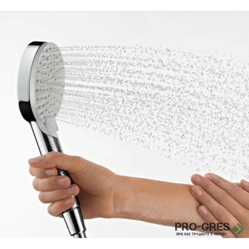 Душ гарнитура с тръбно окачване термостатна, Vernis Blend 200, хром, Hansgrohe 26276000