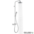 Душ гарнитура с тръбно окачване термостатна, Vernis Blend 200, хром, Hansgrohe 26276000