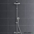Душ гарнитура с тръбно окачване термостатна, Vernis Blend 200, хром, Hansgrohe 26276000
