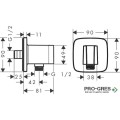 Стенно коляно с държач за душ слушалка FIXFIT Q, хром, Hansgrohe 26887000