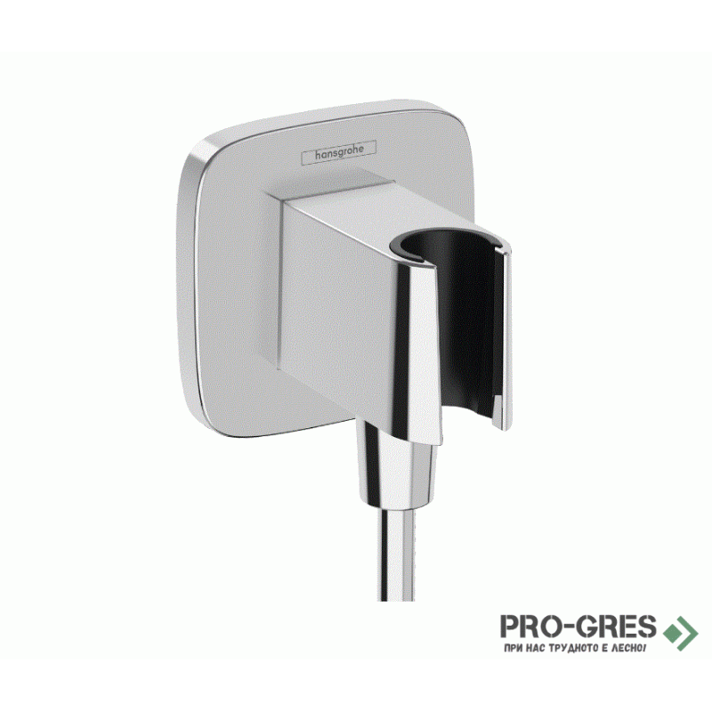 Стенно коляно с държач за душ слушалка FIXFIT Q, хром, Hansgrohe 26887000