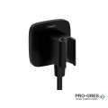 Стенно коляно с държач за душ слушалка FIXFIT Q, черен мат, Hansgrohe 26887670