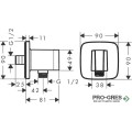 Стенно коляно с държач за душ слушалка FIXFIT Q, черен мат, Hansgrohe 26887670