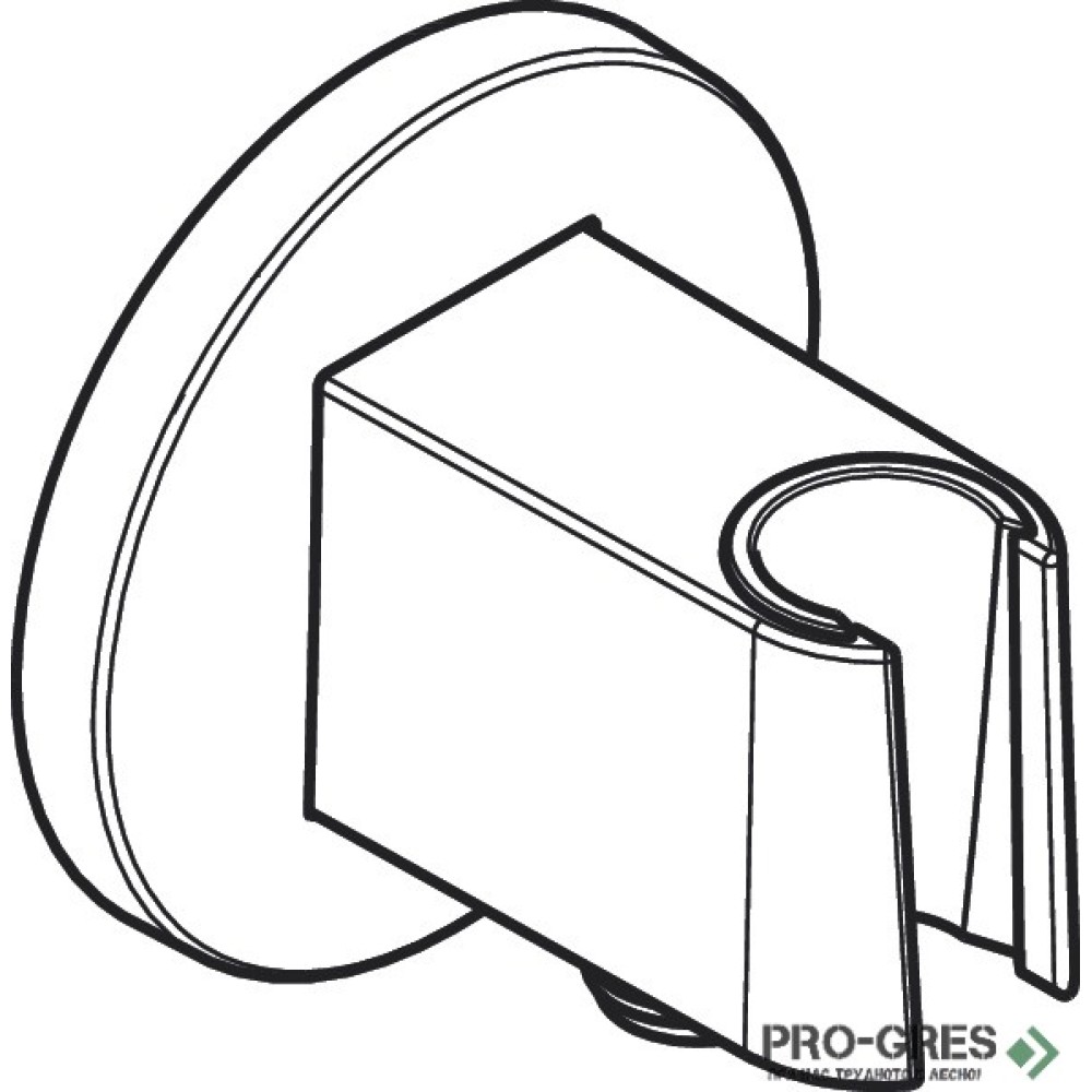 Стенно коляно с държач за душ слушалка FIXFIT S, хром, Hansgrohe 26888000