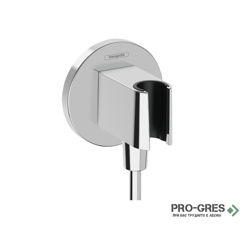 Стенно коляно с държач за душ слушалка FIXFIT S, хром, Hansgrohe 26888000