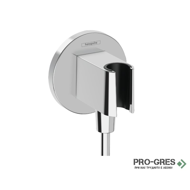 Стенно коляно с държач за душ слушалка FIXFIT S, хром, Hansgrohe 26888000