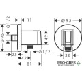 Стенно коляно с държач за душ слушалка FIXFIT S, хром, Hansgrohe 26888000