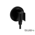 Стенно коляно с държач за душ слушалка FIXFIT S, черен мат, Hansgrohe 26888670