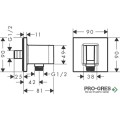Стенно коляно с държач за душ слушалка FIXFIT E, хром, Hansgrohe 26889000