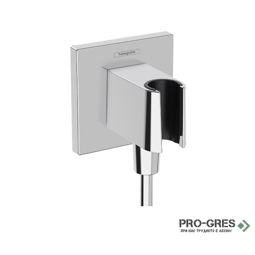 Стенно коляно с държач за душ слушалка FIXFIT E, хром, Hansgrohe 26889000