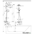 Душ колона за вана/душ,термостатна, Crometta S 240, Hansgrohe 27320000