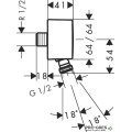 Стенно коляно FIXFIT, хром, Hansgrohe 27414000