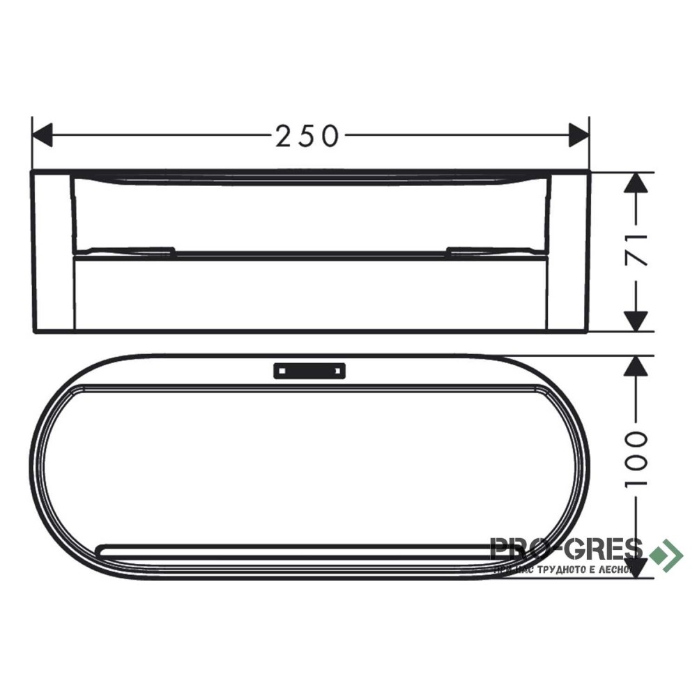 Дълбока Кошница за Съхранение WALLSTORIS, черен мат, HansGrohe 27912670
