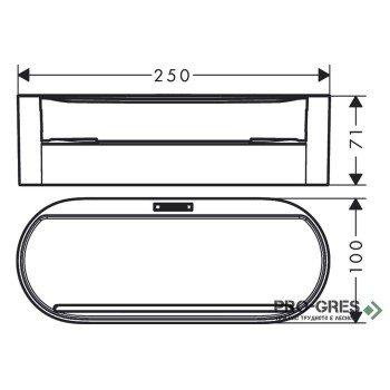  Дълбока Кошница за Съхранение WALLSTORIS, черен мат, HansGrohe 27912670