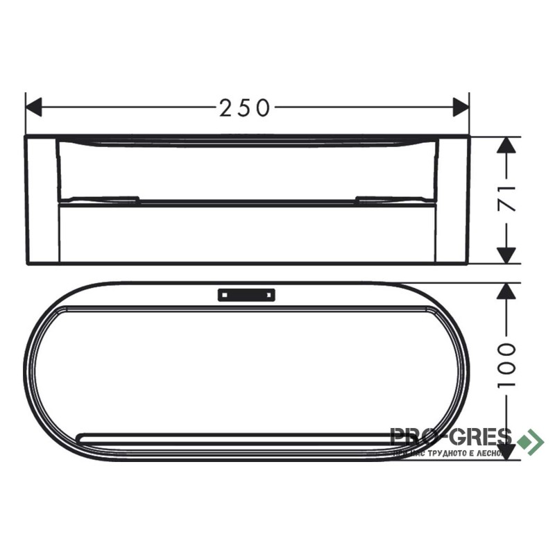 Дълбока Кошница за Съхранение WALLSTORIS, черен мат, HansGrohe 27912670