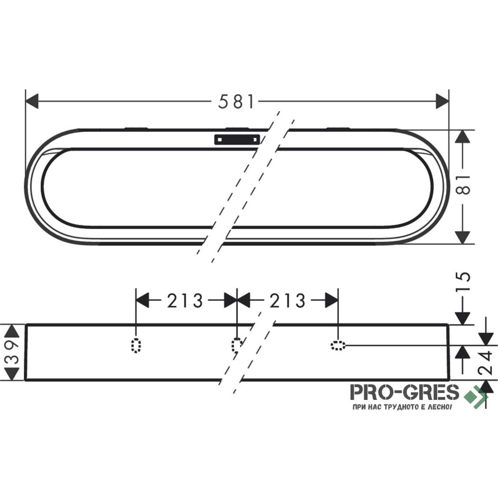 Плитка Кошница за Съхранение WallStoris, черен мат, HansGrohe 27913670