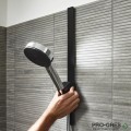 Държач за душ тип плъзгач за релса, WallStoris, черен мат, HansGrohe 27917670