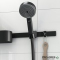 Държач за душ тип плъзгач за релса, WallStoris, черен мат, HansGrohe 27917670