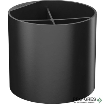 Чаша с Вътрешен Разделител WallStoris , черен мат, HansGrohe 27921670